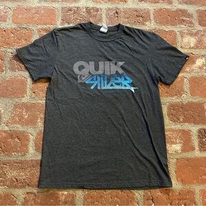 Quiksilver Orange County OC Medium Gray and Blue Short Sleeve T-shirt Surfing